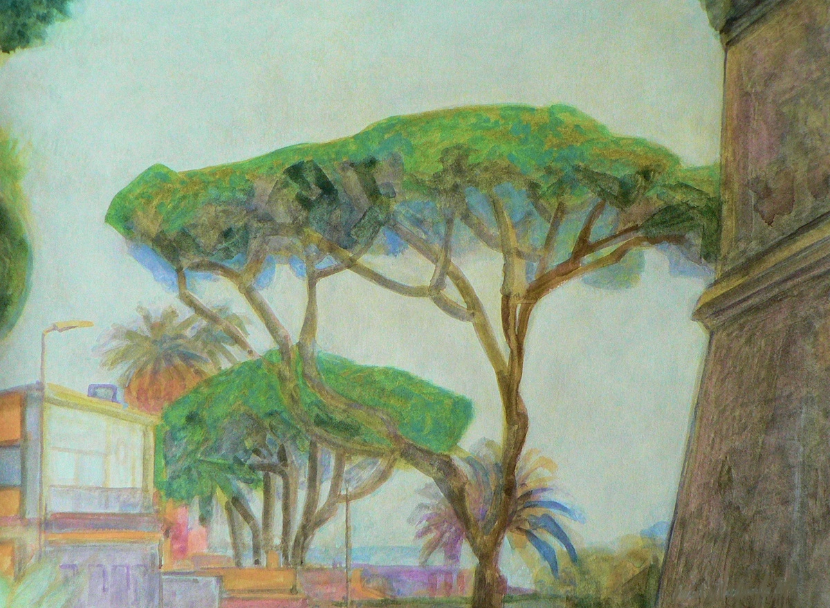 Uroda granicy w mieście, gwasz, mal. RK