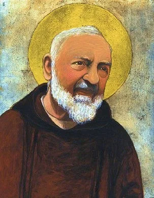 Św. Ojciec Pio (ikona na desce)